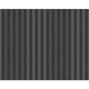 A.S. Creation Modern Striped Wallpaper Roll - Black/White/Grey