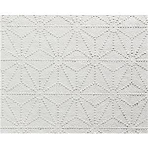 A.S. Creation Blanc Collection Wallpaper Roll - Star Pattern - White