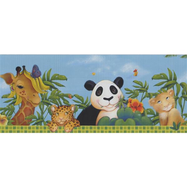 Retro Art Kids Animal Wallpaper Border - Multicoloured | RONA