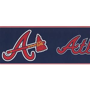 York Wallcoverings Atlanta Braves MLB Baseball Wallpaper Border