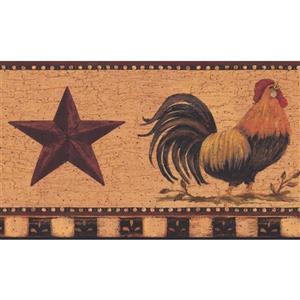 York Wallcoverings Rooster Merigold Vintage Wallpaper Border - Mauve