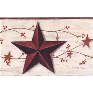 York Wallcoverings Vintage Star and Berries Wallpaper Border
