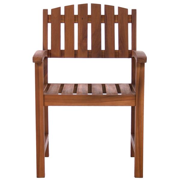 Ensemble de 6 chaises et 1 table en teck, coussin bleu