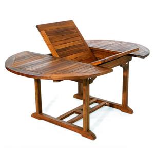 All Things Cedar Set of 4 chairs and an extendable teak table - Red Cushion
