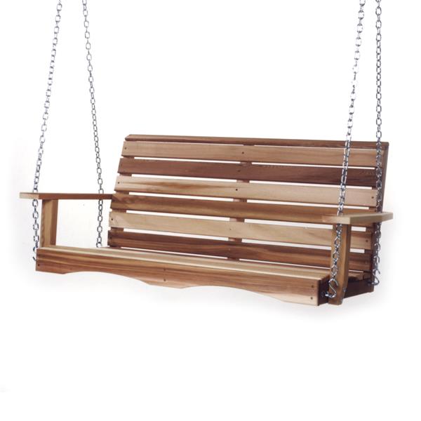 All Things Cedar Porch Swing - Natural - 4-ft