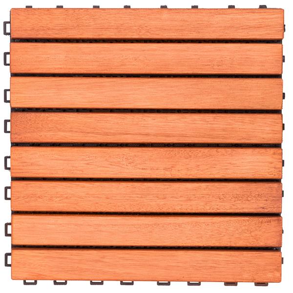 Vifah Patio 8 Slat Eucalyptus Deck Tile 11 Wood 10