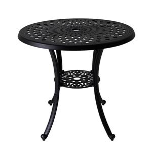 Vifah Paracelsus Outdoor Table - 31.5-in x 28-in - Aluminum - Black