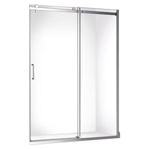 Porte de douche coulissante Quartz par Jade Bath fini chrome 60 po x 78.75 po