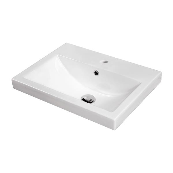 Jade Bath Spring Drop-In Sink - White - 22"x16.5"