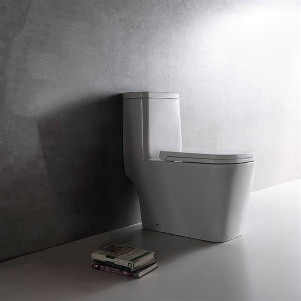 Toilette monobloc Annabelle en céramique blanche