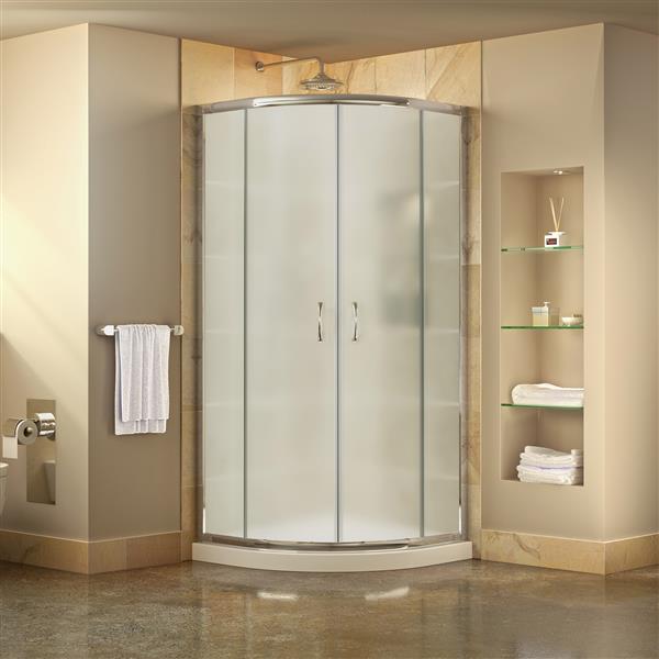 Dreamline Prime Sliding Shower Enclosure 36 In Acrylic White