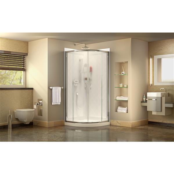 DreamLine Prime 38-in White Acrylic Shower Base Kit