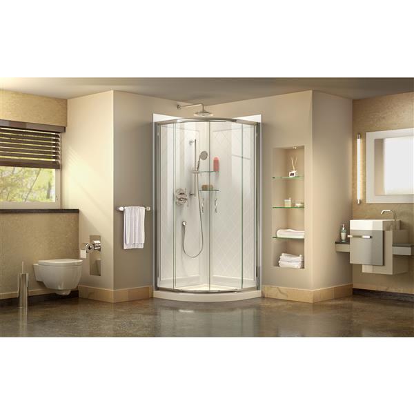 DreamLine Prime Shower Base Kit - 38-in - Acrylic - White