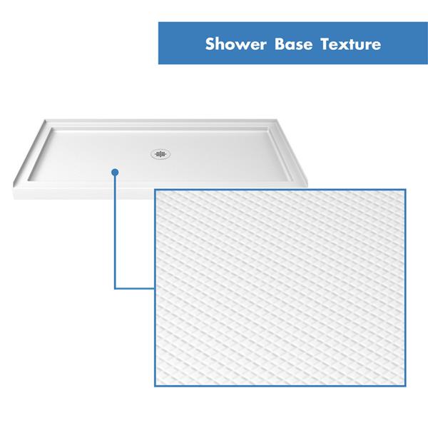 DreamLine SlimLine 36-in x 60-in x 2.75-in White Acrylic Shower Base