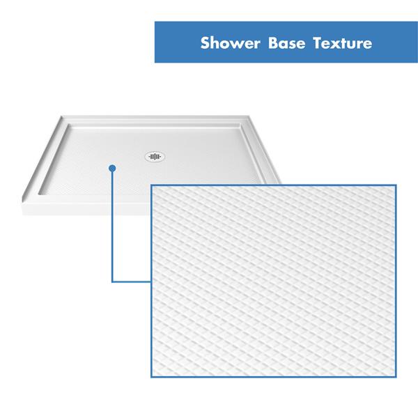 DreamLine SlimLine 36-in x 36-in White Acrylic Shower Base