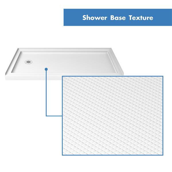 DreamLine SlimLine 34-in x 60-in White Acrylic Shower Base