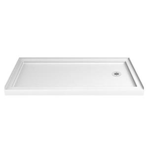 DreamLine SlimLine 34-in x 60-in White Acrylic Shower Base