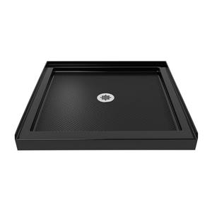 DreamLine SlimLine 32-in x 32-in Black Acrylic Shower Base