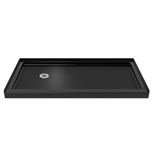 DreamLine SlimLine 30-in x 60-in Black Acrylic Shower Base