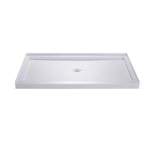 DreamLine SlimLine 30-in x 60-in x 2.75-in White Acrylic Shower Base