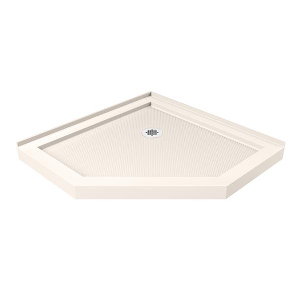 DreamLine SlimLine Shower Base - 36-in x 2.75-in - Acrylic - Biscuit ...