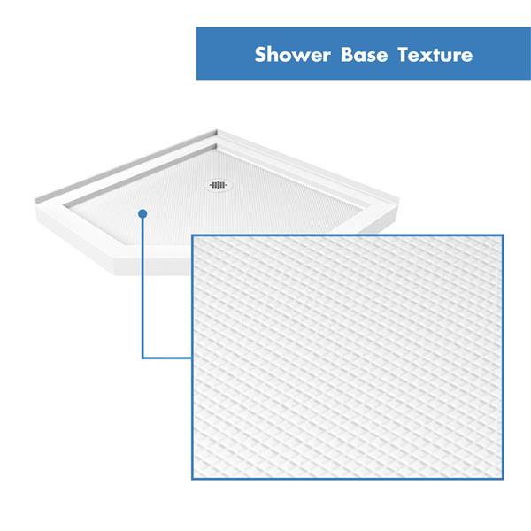 DreamLine SlimLine 36-in x 2.75-in White Acrylic Shower Base