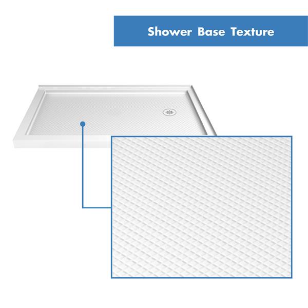 DreamLine SlimLine 34-in x 2.75-in White Acrylic Shower Base