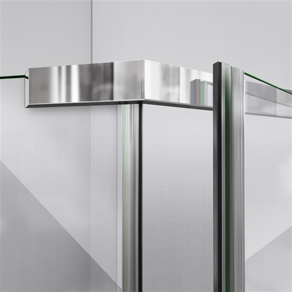 DreamLine Prism Pivot Shower Door - 36.13-in x 72-in - Chrome