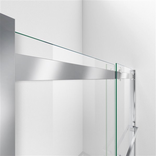 DreamLine Essence-H 60-in x 76-in Chrome Sliding Shower Door