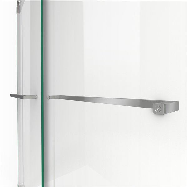 Essence-H 56-60 x 76 Semi-Frameless Bypass 8mm Shower Door in Brushed Nickel