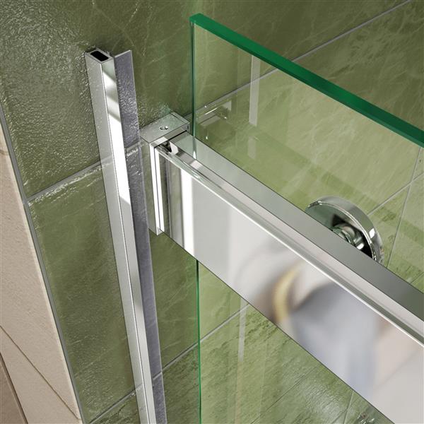 Porte de douche coulissante Essence, 48 po x 76 po, chrome