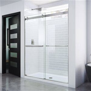 DreamLine Essence Sliding Shower Door - 48-in x 76-in - Nickel