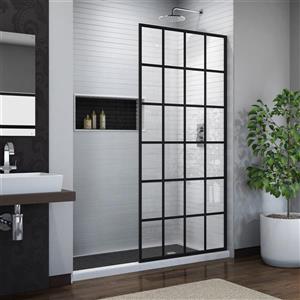DreamLine French Linea Fixed Shower Door - 34-in x 72-in - Black