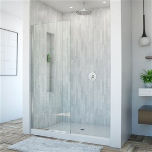 DreamLine Linea Fixed Shower Door - 34-in x 72-in - Chrome