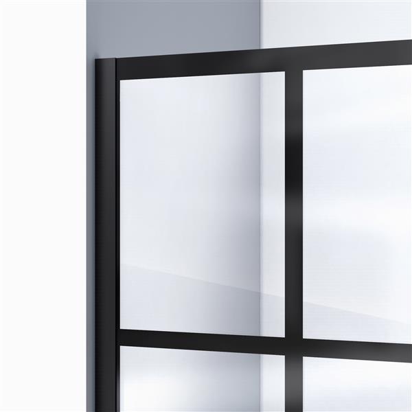 DreamLine Unidoor Toulon 58.5-in x 72-in -Black Shower Door