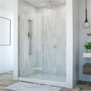 DreamLine Linea Fixed Shower Door - 30-in x 72-in - Nickel
