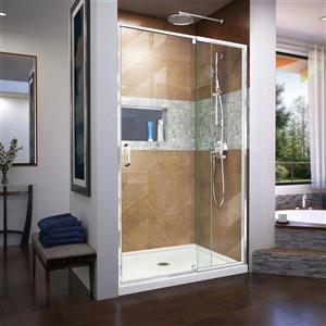 DreamLine Flex 42-in x 72-in Chrome Pivot Shower Door