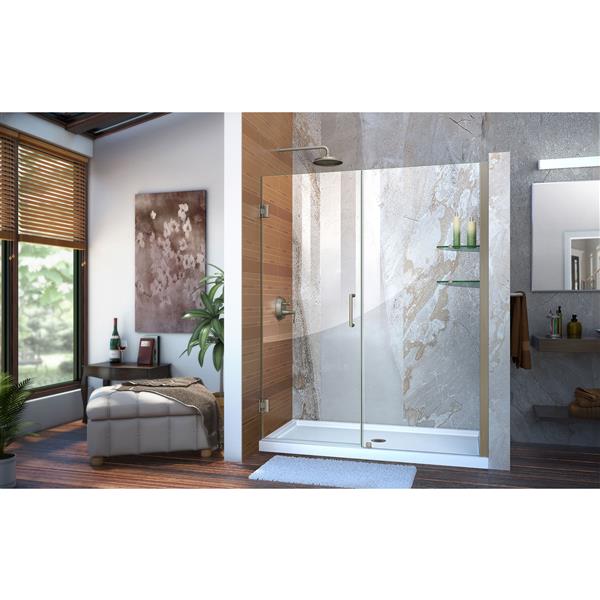 DreamLine Unidoor Shower Door - 59-in x 72-in - Nickel