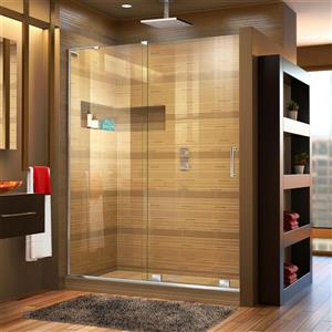 DreamLine Mirage-X Sliding Shower Door - 60-in x 72-in - Chrome