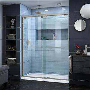 DreamLine Encore Sliding Shower Door - 60-in x 76-in - Nickel