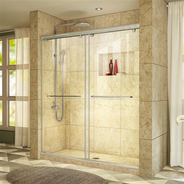 Dreamline Charisma Sliding Shower Door 60 In X 76 In Nickel