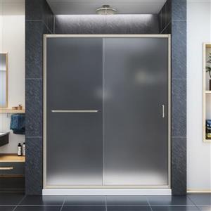 DreamLine Infinity-Z Sliding Shower Door - 60-in - Nickel