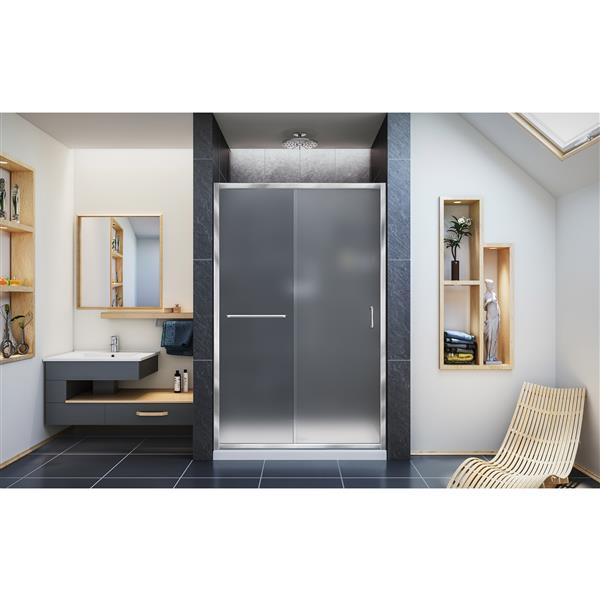 DreamLine Infinity-Z Sliding Shower Door - 48-in - Chrome