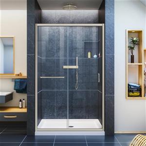 DreamLine Infinity-Z Sliding Shower Door - 48-in - Nickel