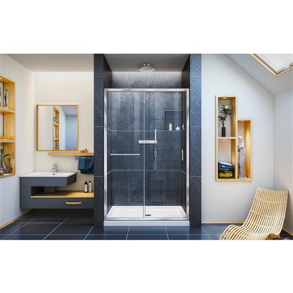 DreamLine Infinity-Z Sliding Shower Door - 48-in x 72-in - Chrome