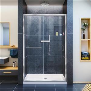 DreamLine Infinity-Z Sliding Shower Door - 48-in x 72-in - Chrome