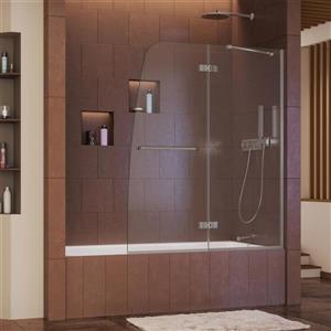 DreamLine Aqua Ultra Shower Door - 48-in x 58-in - Glass - Nickel