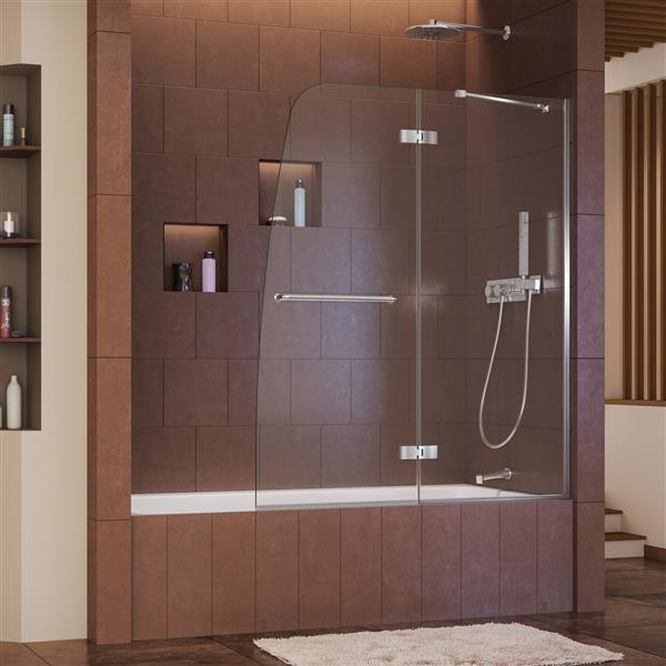 DreamLine Aqua Ultra Shower Door - 48-in x 58-in - Glass - Chrome