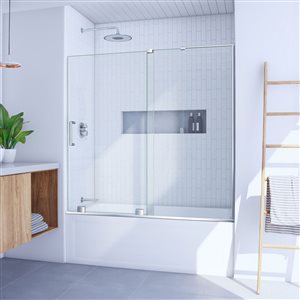 DreamLine Mirage-X Shower Door - 60-in - Glass - Chrome