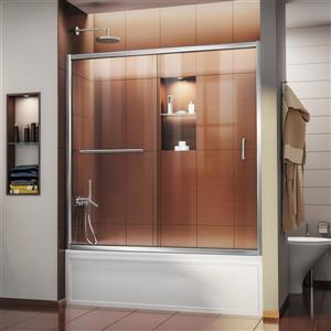 DreamLine Infinity-Z Shower Door - 60-in x 58-in - Glass - Chrome